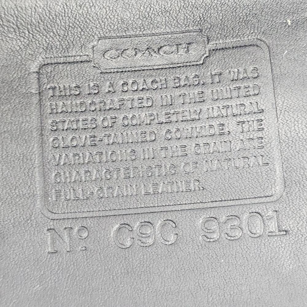 Vintage Coach 9301 Bleecker Small Basket Black Leather Double Handle Bag Purse - Picture 8 of 15